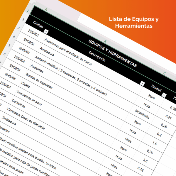 Plantilla en EXCEL para Presupuestos y APU's de Viviendas con Losa de Cimentación - Imagen 7
