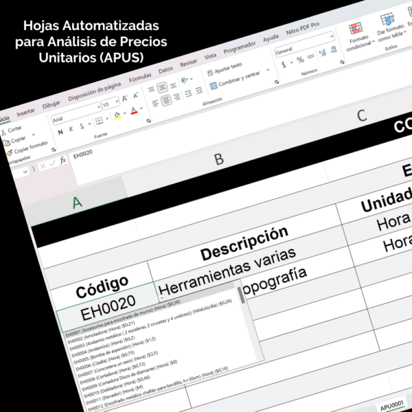 Plantilla en EXCEL para Presupuestos y APU's de Viviendas con Losa de Cimentación - Imagen 11